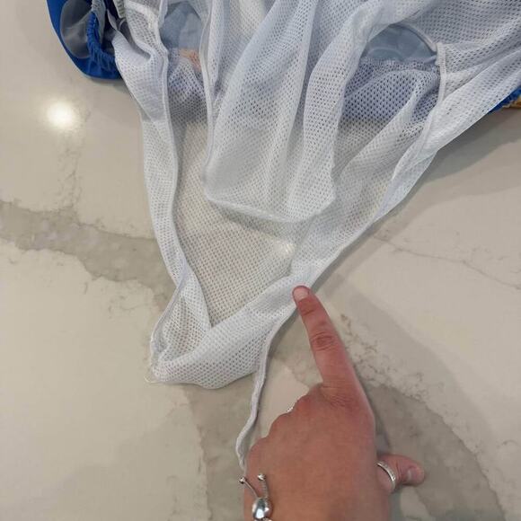 SHEIN Swim Trunks Board Shorts Men's XL Blue/Abstract Design Drawstring Waist - Picture 5 of 5